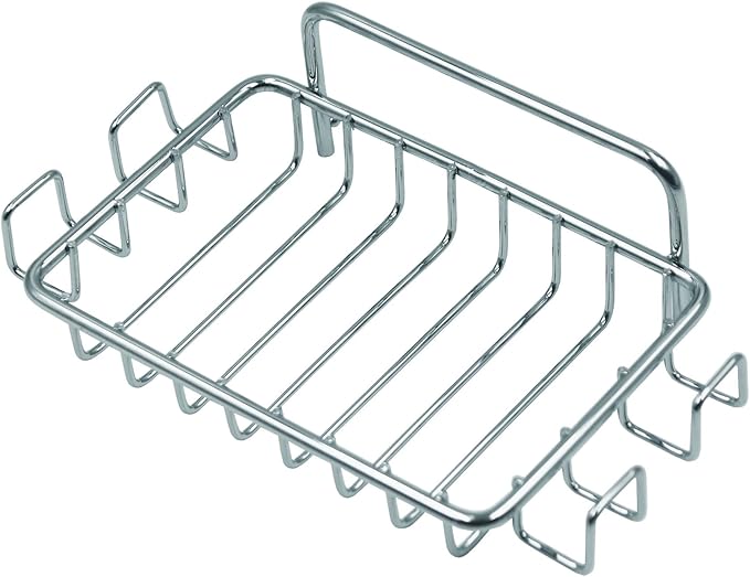 2 Pack Soap Dish for Shower Wall, Stainless Steel Soap Holder with 4 Hocks for Bathroom (Silver)