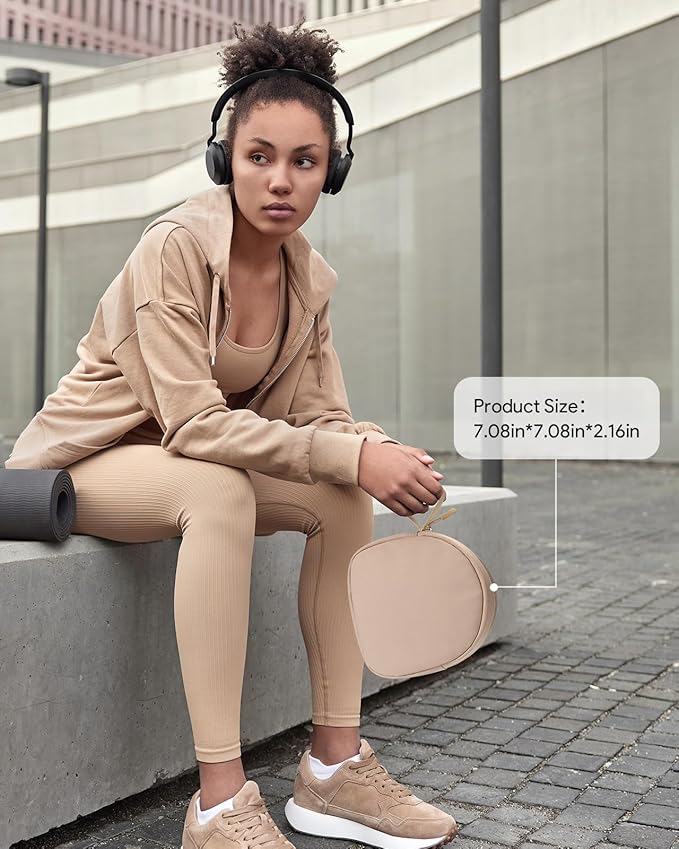 Headphone Case Soft for JBL Tune 510BT/520BT/500BT/720BT/Sony WH-CH520/510/720/710/BERIBES/SoundCore Q20/30/TOZO/KVIDIO/JLab/Bose, Ultra-Thin Headphones Case Bag Travel Carrying Universal (Beige)
