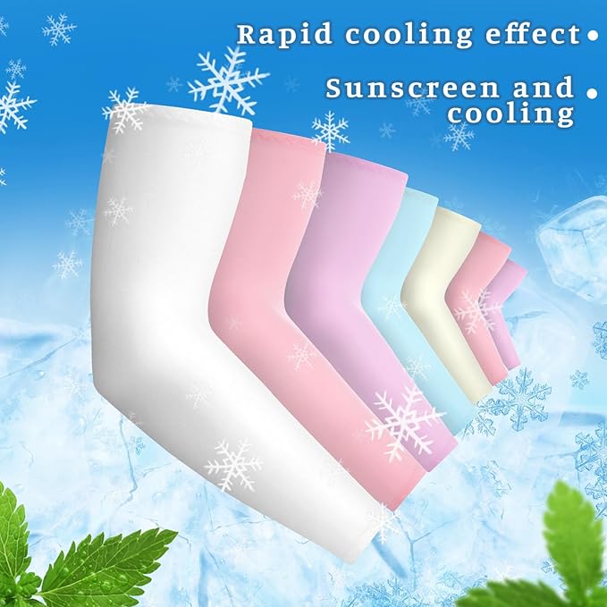 Boao 10 Pairs UV Arm Sleeve for Men Women Cooling Tattoo Cover up Compression Sun Protection Sleeves for Outdoor Activities