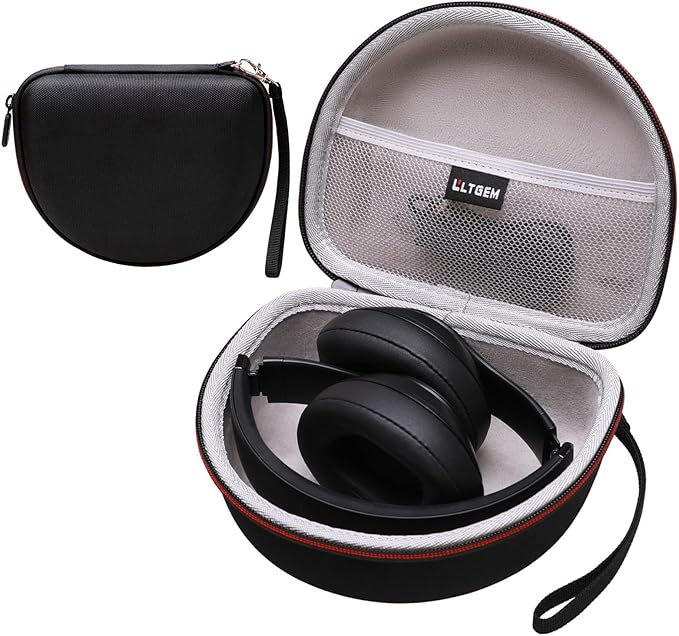Headphone Case Compatible with Beats Studio Pro/Solo 4 / Studio 3 / Solo 3 / Picun B8 / BERIBES/JLab JBuds Lux ANC Wireless Bluetooth Noise Cancelling Headphones, Black+Gray(Case Only)