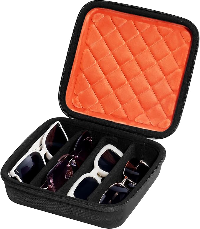 ProCase Hard Shell Travel Sunglasses Organizer, Portable Multiple Glasses Case for Travelling