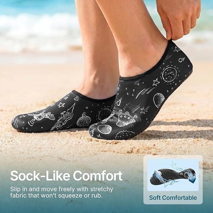 Water Shoes for Women Men Quick-Dry Aqua Socks Swim Beach Outfits Barefoot Yoga Exercise Wear Sport Accessories Pool Camping Must Haves River Hiking Adult Youth Size