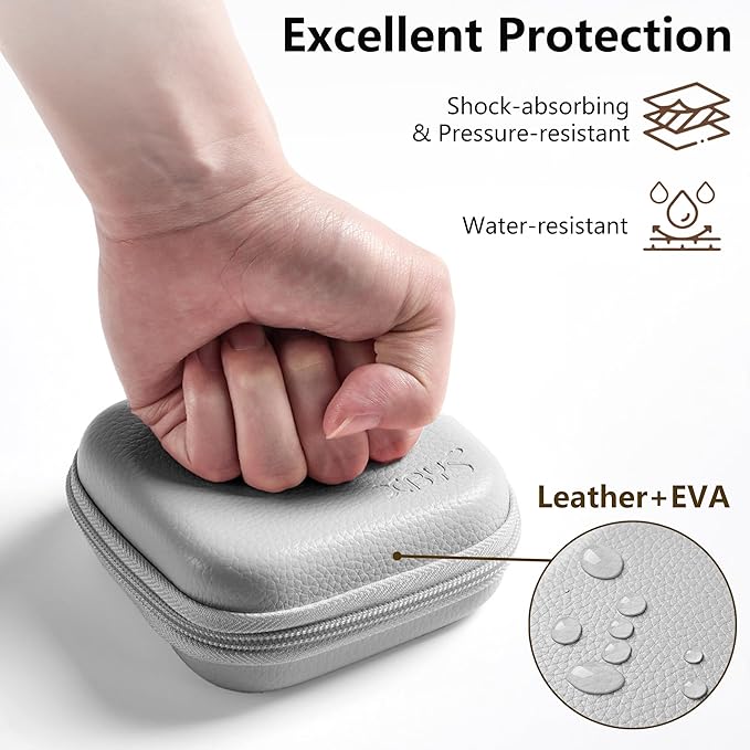Charger Case for Macbook, Portable Tech Electronic Organizer Bag, Small Travel Storage Pouch for Laptop Accessories, MacBook Power Adapter, Charging Cords, USB Drives, Power Bank (Grey, M)