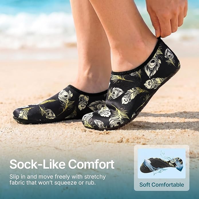 Water Shoes for Women Men Quick-Dry Aqua Socks Swim Beach Outfits Barefoot Yoga Exercise Wear Sport Accessories Pool Camping Must Haves River Hiking Adult Youth Size