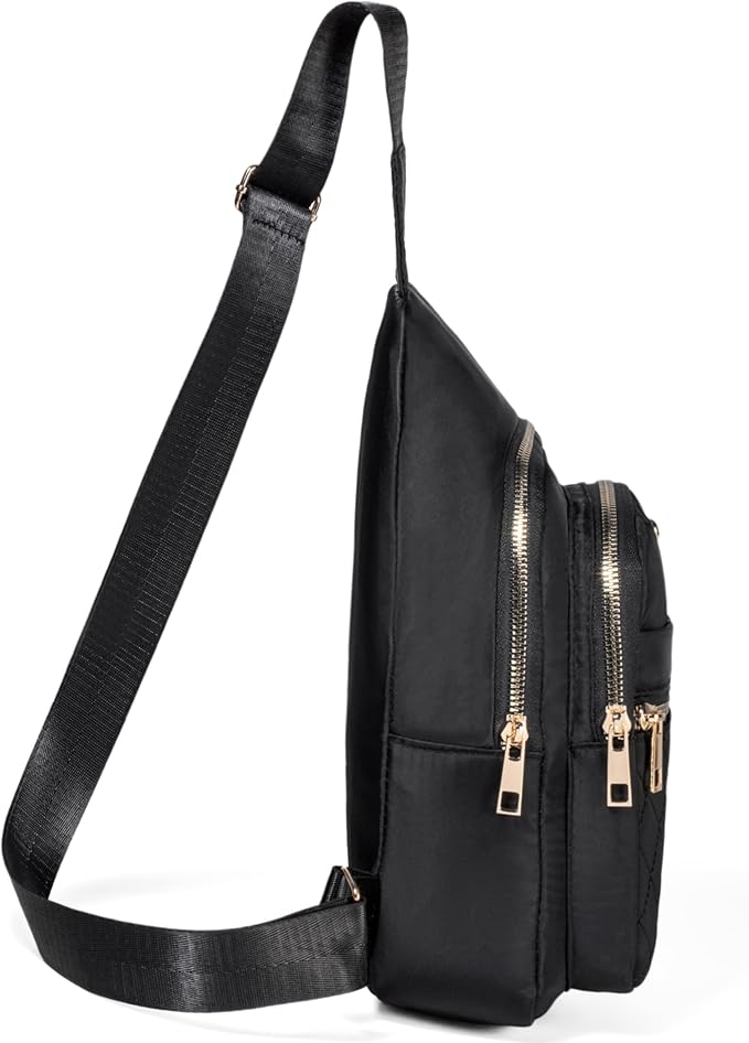 Banelu Small Sling Bag Crossbody Sling Backpack for Women, Small Crossbody Purses Cross Body Bags - Black