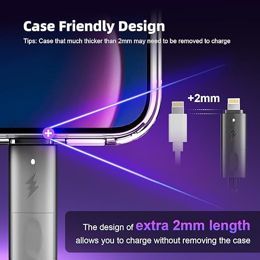 240w 4 in 1 Charging Cable, Fast Charger USB C to Lightning Cable, Braided USB to USB C Cable, Travel Essential Multi Charging Cable for iPhone 16/15/14 Series/Pad/MacBook/Galaxy/Laptops and More[5FT]