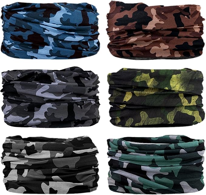 Neck Gaiter for Men Women Headwear Bandana Head Wrap Face Scarf Mask Cover Warmer Balaclava-Seamless & Versatile