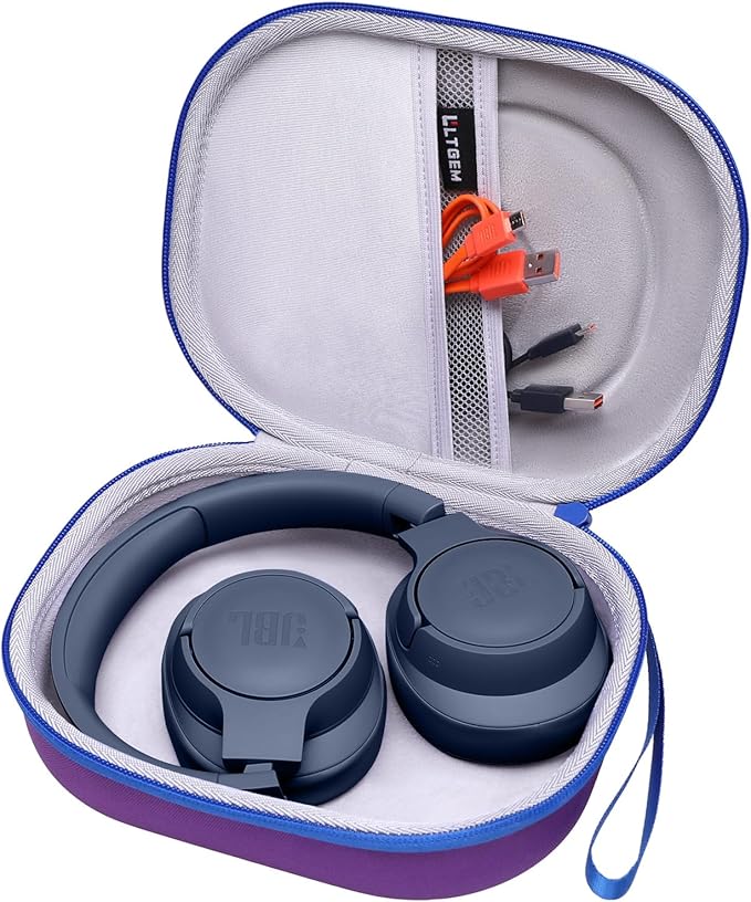 LTGEM Case Compatible with JBL Tune 520BT / 720BT / 520C / 770NC / 510BT / 670NC, for JBL Live 770NC / 670NC / 680NC / 780NC Headphones, Purple+Gray