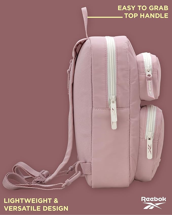 Reebok Unisex Crossbody Bag - Convertible Compact Durable Cross Body Bag for Women and Men - Gym and Travel Essentials, Size One Size, Mikayla Ashen Lilac