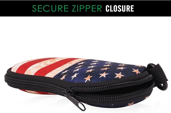 MoKo Sunglasses Soft Case Ultra Light Neoprene Zipper Eyeglass Case for Men Women