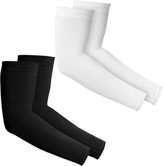 Tough Outdoors UV Arm Sleeves for Men Women - Sun Protection Sleeves - Compression Golf Baseball Cooling Tattoo Arm Sleeve