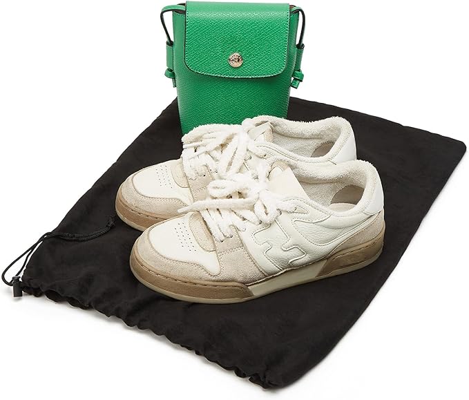 LAKE OF FIRE 4-Piece Travel Shoe Bags for Packing, 17.7" x 13.8" Dustproof Shoe Bags with Drawstring Closure,Washable & Reusable(Black)