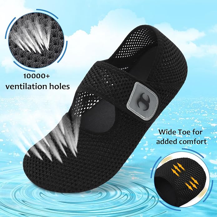 Water Shoes for Women Men Barefoot Beach Swim Aqua Socks Summer Wide Slides Sandals Quick Dry Pool River Sea Sock Shoes