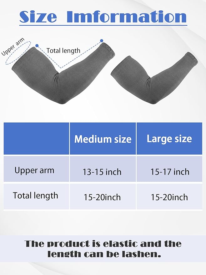Boao 10 Pairs UV Arm Sleeve for Men Women Cooling Tattoo Cover up Compression Sun Protection Sleeves for Outdoor Activities