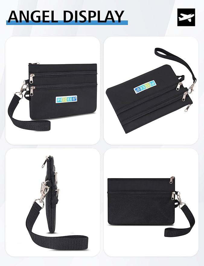 Peicees World Travel Essentials Currency and Passport Organizers Cash Cards Tickets Holder RFID Blocking Wallet, Yellow