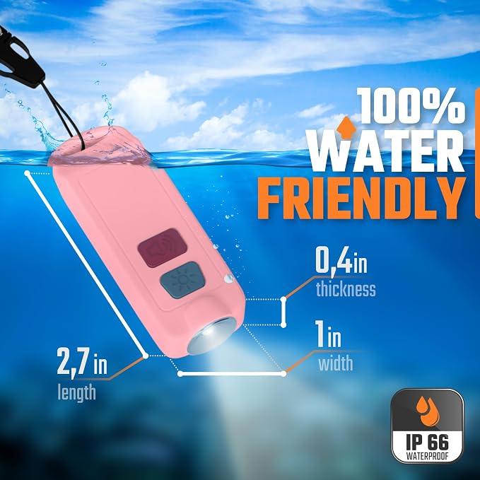Personal Safety Alarm Keychain for Women - 130dB Rechargeable Self Defense Key Chain Siren - Waterproof Panic Button with Light and Low Battery Notice