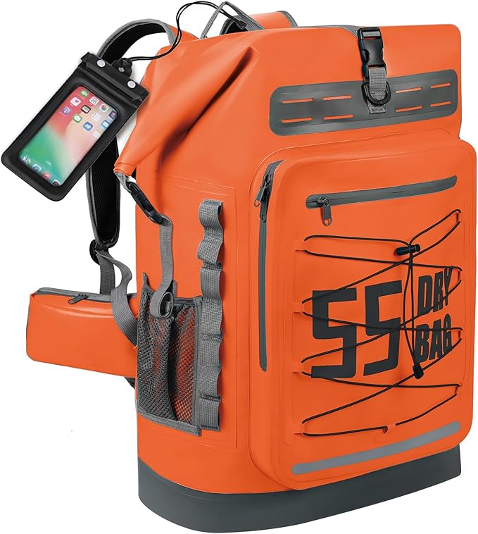 MORXPLOR Dry Bag Waterproof,5L/10L/20L/30L/40L/55L Roll Top Dry Bag Backpack with WaterProof Phone Case for Swim,Kayak