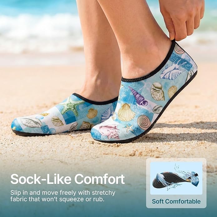 Water Shoes for Women Men Quick-Dry Aqua Socks Swim Beach Outfits Barefoot Yoga Exercise Wear Sport Accessories Pool Camping Must Haves River Hiking Adult Youth Size