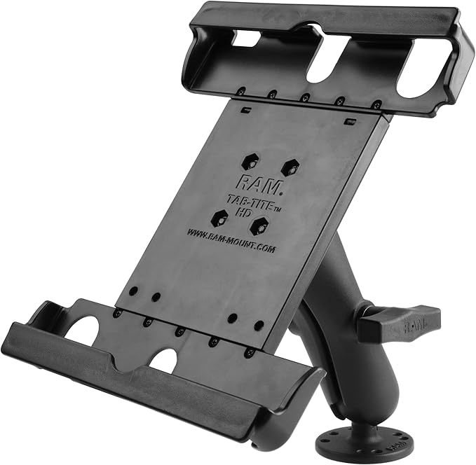 RAM MOUNTS Tab-Tite Tablet Mount for 9"-10.5" Tablets with Drill-Down Base, C Size 1.5" Ball, AMPS Plate Dash & Flat Surface Mount RAM-138-TAB20U