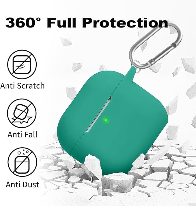 for Airpods 4th Case Cover, Come with Cleaner Kit,Soft Skin Silicone Case Cover with Keychain, Full Protective Case for Men and Women, Compatible with AirPods 4th Generation Case,Ocean