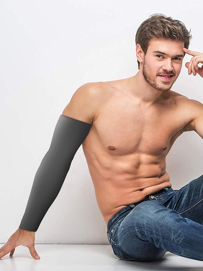 Hicarer Unisex UV Protection Arm Sleeves Long Cooling Ice Silk Arm Cover Sleeves (Bright Colors,18 Pairs)
