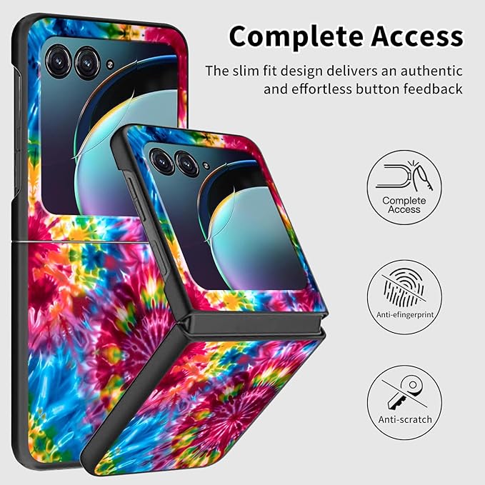 for Motorola Razr 2025 Case,for Moto Razr 60 Phone Case Cute Slim Hard PC Ultra-Thin Anti-Scratches Shockproof Protective Phone Cover,Colorful