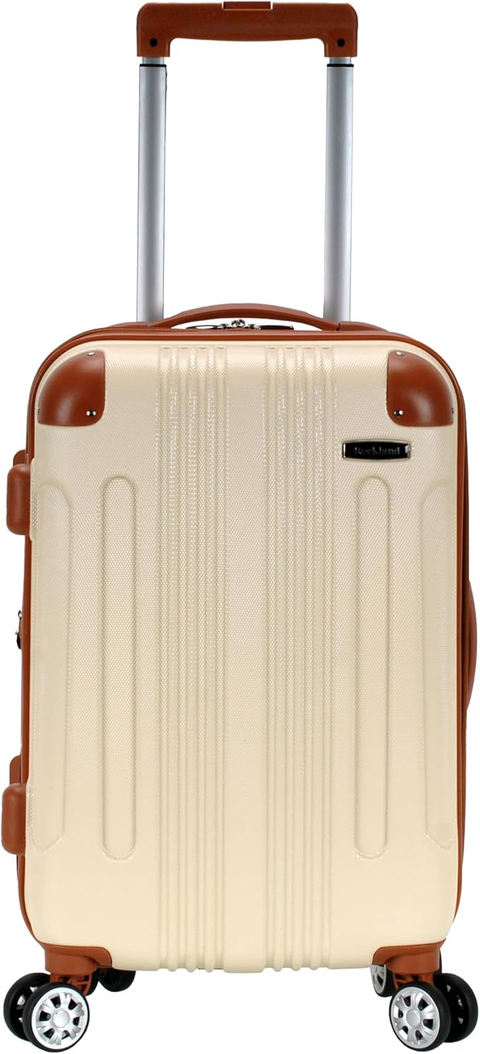 Rockland London Hardside Spinner Wheel Luggage, Carry-On 20", White