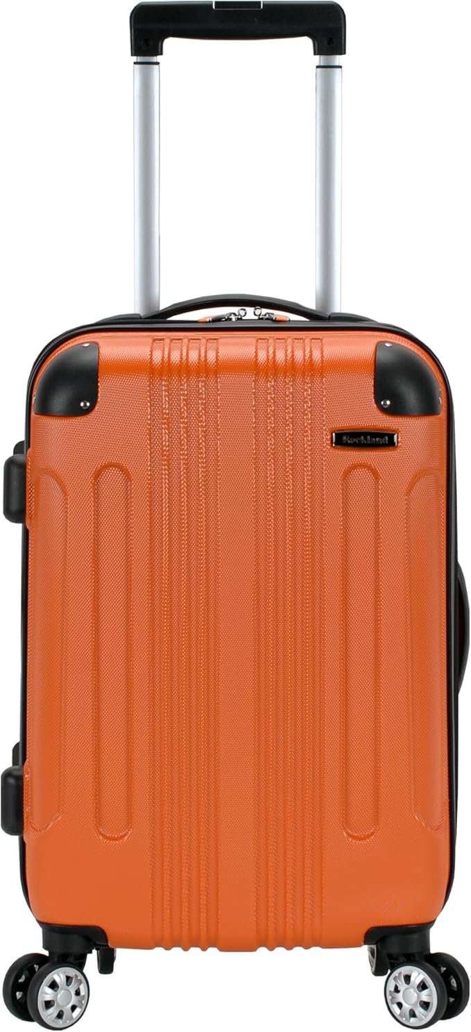 Rockland London Hardside Spinner Wheel Luggage, Carry-On 20", Orange