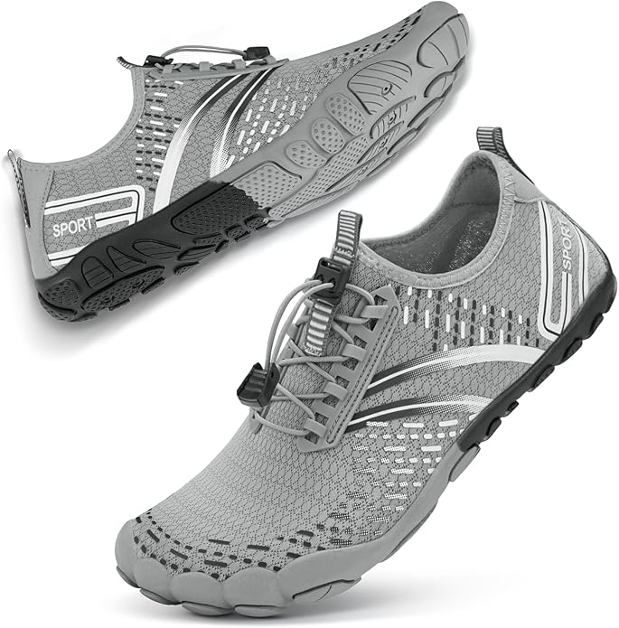 ATHMILE Hiking Barefoot Water Shoes for Women Men Beach Swim Aqua Pool River Quick Dry Athletic Wide Toe Outdoor Sport Kayaking Boating Rock Climbing Yoga Lake
