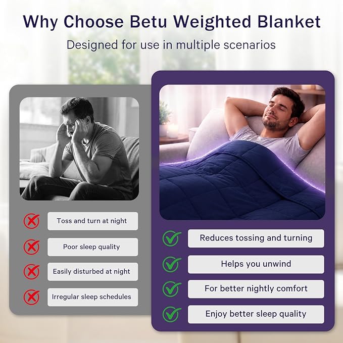 Navy Blue Weighted Blanket for Adults 25lbs, 60"x80", Queen Size Cooling Heavy Throw Blanket for 220-280lbs, Microfiber Soft Thick Big Blankets Weighted Comforter Gifts for Sleeping