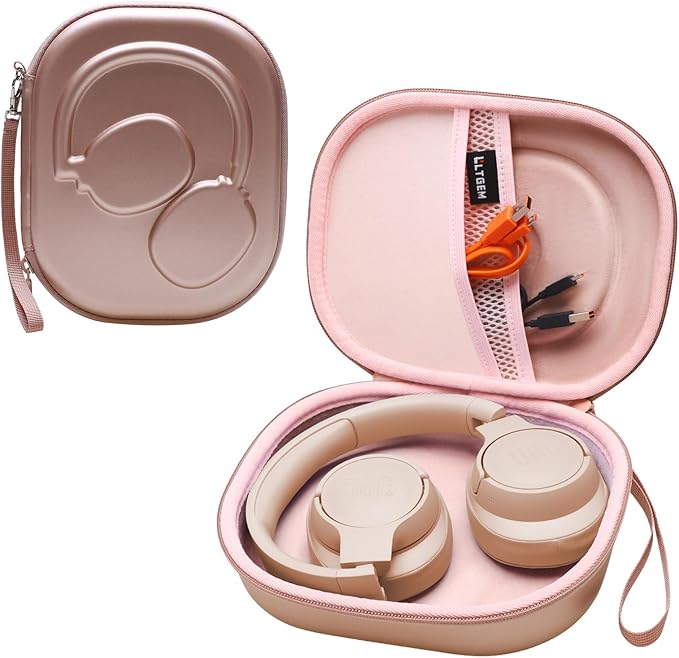 LTGEM Case Compatible with JBL Tune 770NC / 510BT / 720BT / 520BT / 520C / 670NC, for JBL Live 770NC / 670NC / 680NC / 780NC Headphones, Rose Gold