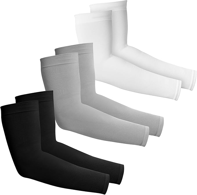 Tough Outdoors UV Arm Sleeves for Men Women - Sun Protection Sleeves - Compression Golf Baseball Cooling Tattoo Arm Sleeve