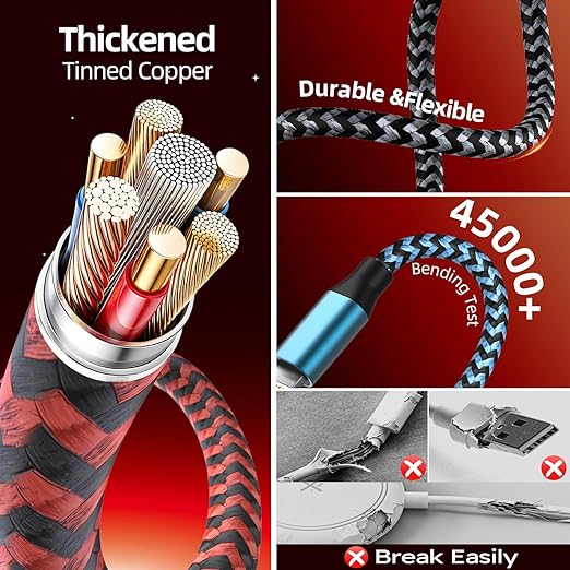 Cruise Essentials 2026, Travel Essentials Dual Type-C 4 in 2 Multi Charging Cable for iPhone Watch Charger/iPhone 17/IP, iWatch Charger, Compatible with iWatch 11-2/Ultra/iPhone 17-8,Car/ Camping 5FT