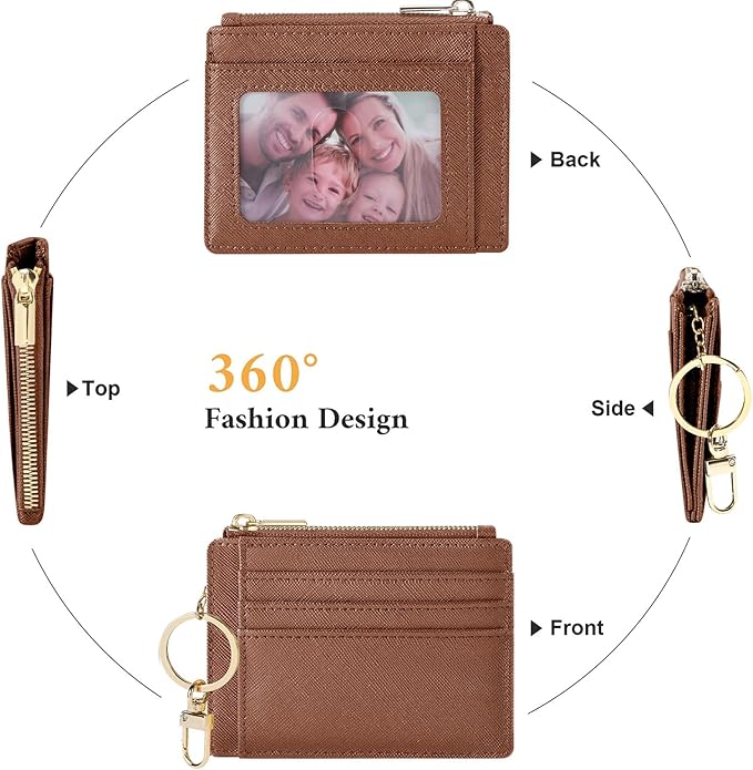 Sodsay Card Case Slim Front Pocket Wallet for Women Credit Card Holder with Keychain | Slim, Credit Card Holder, Front Pocket, with Keychain | Slim