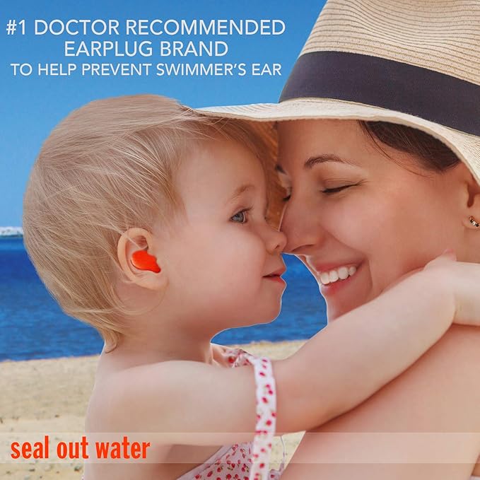 Mack's Soft Moldable Silicone Putty Ear Plugs - Kids Size, 6 Pair - Comfortable Small Earplugs for Swimming, Bathing, Travel, Loud Events and Flying | Made in USA