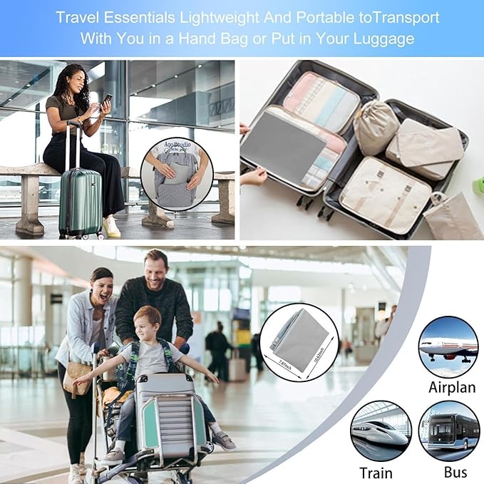 Toddler Airplane Bed, Kids Seat Extender Travel Bed, Portable Long Trip Flyaway Kid Seat Footrest, Must Have for Infant Sleeping & Rest, Toddler Travel Essential for Airplane (One)