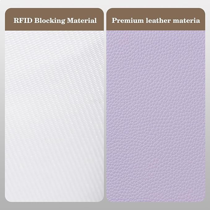 CoBak Passport Holder Cover with Safe Zipper Closure, Premium Passport Wallet for Travel, RFID Blocking Card Case, Waterproof Travel Accessories for Women, Paisley Purple