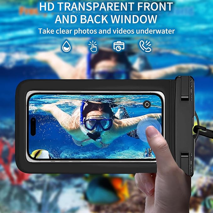 4 Pack Waterproof Phone Pouch IPX8 Universal Waterproof Case Dry Bag Phone Protector for iPhone 17/16/15/14 Pro Max Plus XS XR X8 Galaxy S25 S24 S23 Pixel Up to 8.4"(Multicolor 4)