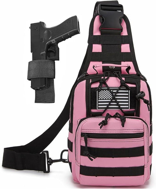 Small Tactical Sling Bag for Men with Holster Military EDC Shoulder Bag CCW Crossbody Bag 7 Liters