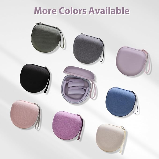 Headphone Headset Case for JLab JBuds Lux ANC/JLab Go Lux ANC/TOZO T3/Beats/JBL/BERIBES/Picun/KVIDIO Noise Cancelling Over-Ear Foldable Headphone, Mauve