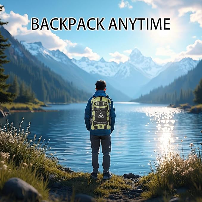 Oak-Sports Dry Bag Waterproof Backpack 5L/10L/20L, Roll Top Lightweight Beach Bag with Double Zipper Seal for Swimming, Kayaking, Hiking, Boating, Adjustable Shoulder Strap