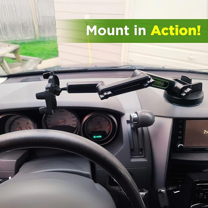 Tablet Holder for Truck Tablet Mount - iPad Mount for Truck, Heavy Duty Super Suction Cup,16.7 inch Long Arm & Stable,Device & iPad Holder for Dashboard,Dashboard Pad Windshield and Window -Commercial