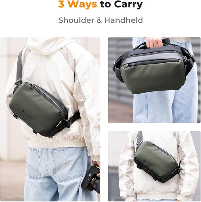 K&F CONCEPT Camera Sling Bag Crossbody Bag Waterproof Camera Shoulder Backpack DSLR/SLR/Mirrorless Camera Case