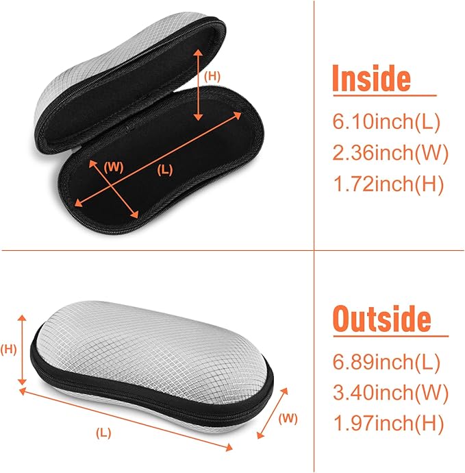 FINTIE Sunglasses Case, Hard EVA Shell Shockproof Sport Glasses Case with Metal Carabiner Travel Zipper Eyeglasses Holder