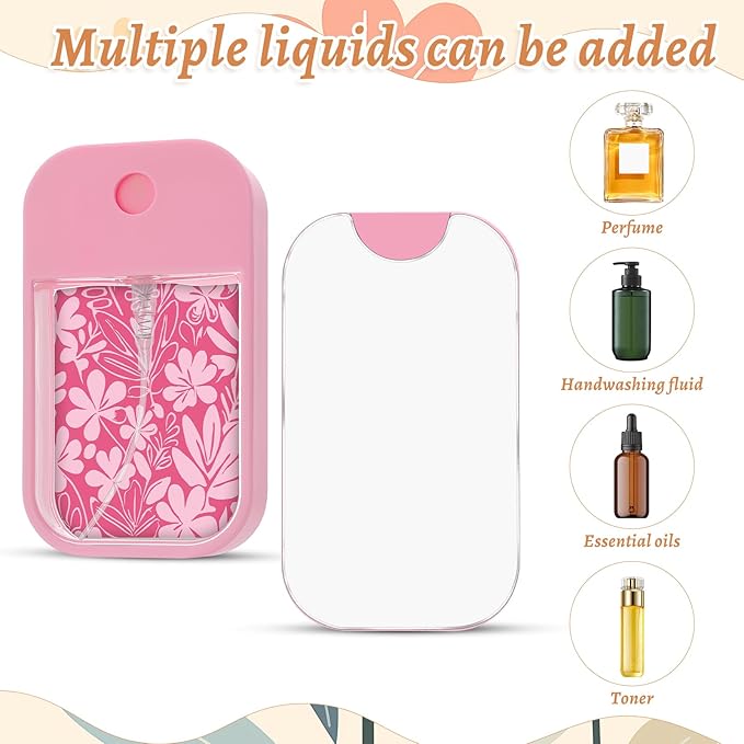 20 Pack Sublimation Blanks Card Perfume Spray Bottle 45 ml Mini Portable Sprayer Bottle with Funnel Perfume Dispenser 20 PCS Double-Sided Sublimation Aluminum Sheets for Travel