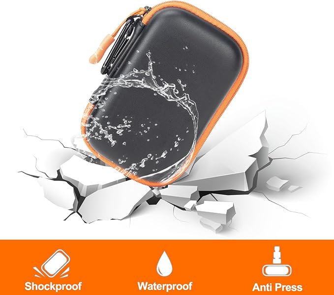 Hard Case for SanDisk Extreme Pro/SanDisk Extreme Portable External SSD 2TB 1TB 500GB 128GB, Memory Card SD SDXC SDHC Card Holder Organizer, External Hard Drive Case Protective Cover Storage Bag