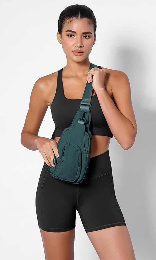 ODODOS Sling Bag with Adjustable Straps Crossbody Chest Bag Lightweight Backpack for Casual Traveling Hiking