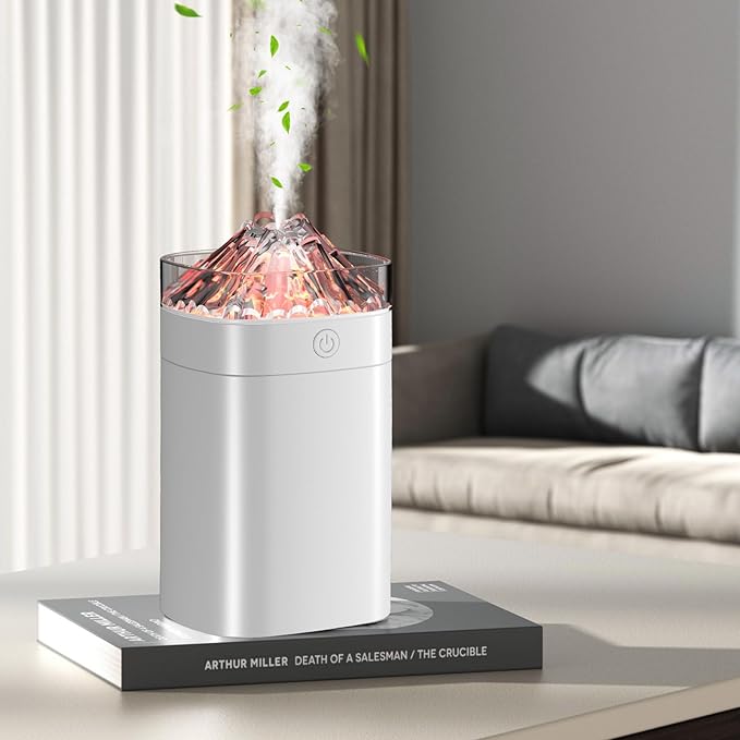 Portable Small Humidifier, 400ml Cool Mist Humidifiers for Bedroom, USB Powered Desktop Humidifier with Light for Car, Office, Travel, Plants, Auto Shut-Off, 2 Mist Modes, Super Quiet, White