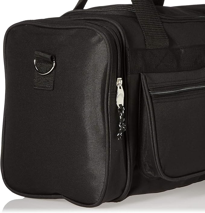 Rockland Duffel Bag, Black, 18.5 in X 10.5 in X 8.5 in (Pack of 12)