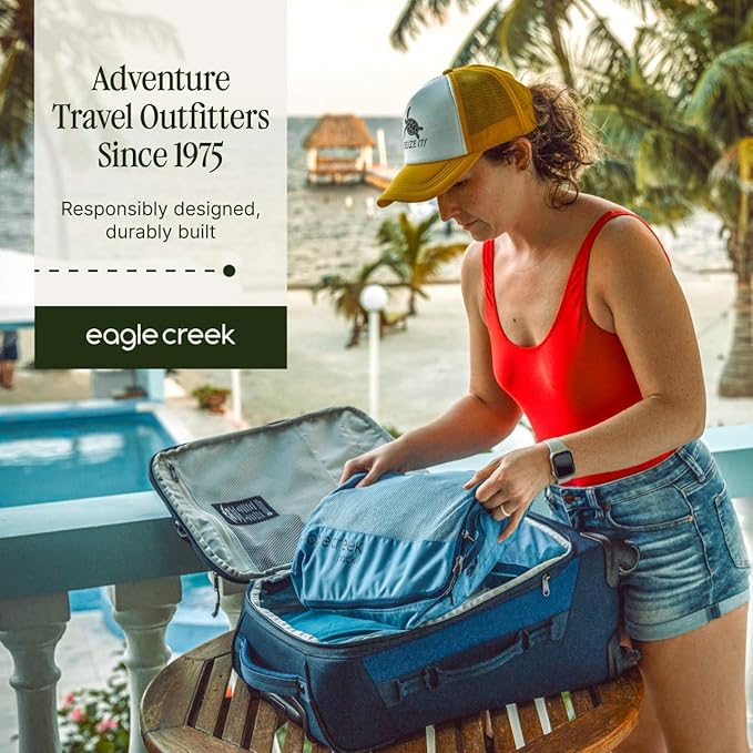 Eagle Creek Pack-It Reveal Cube Set - Packing Cubes for Compartmentalizing Luggage - Durable - Ultra-Lightweight - Water-Resistant - Easy Grab Zipper Pull - Mesh Windows - Willow Green - XS/S/M